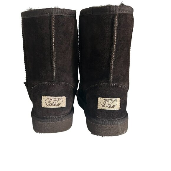 Inspired Ugg Style Brown Suede Sheepskin Boots for Girls US 5 - Picture 4 of 6